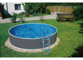 Морозоустойчивый бассейн Azuro Graphite круглый 3.6x1.2 м Premium