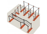Большой каскад турников с рукоходом мобильный Hercules W-1.1.