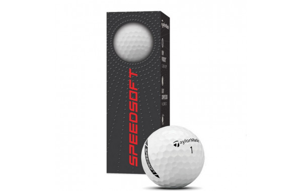 Мяч для гольфа TaylorMade SpeedSoft White N2747001 белый (3шт) 600_380