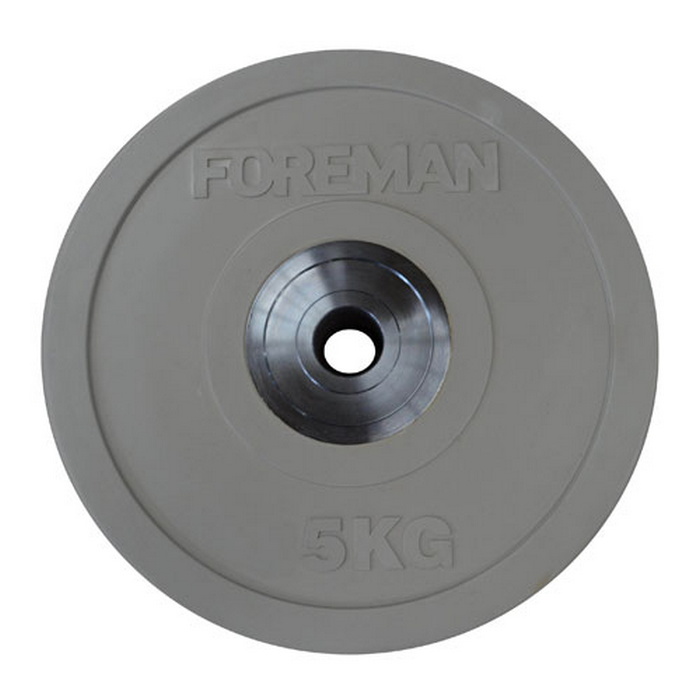 Диск бампированный обрезиненный Foreman D50 мм 5 кг FM\BM-5KG\GY серый 700_700