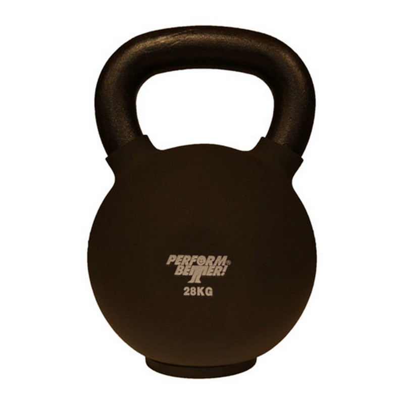 Обрезиненная гиря 28 кг Perform Better Neoprene Kettlebell 8944 черный 800_800