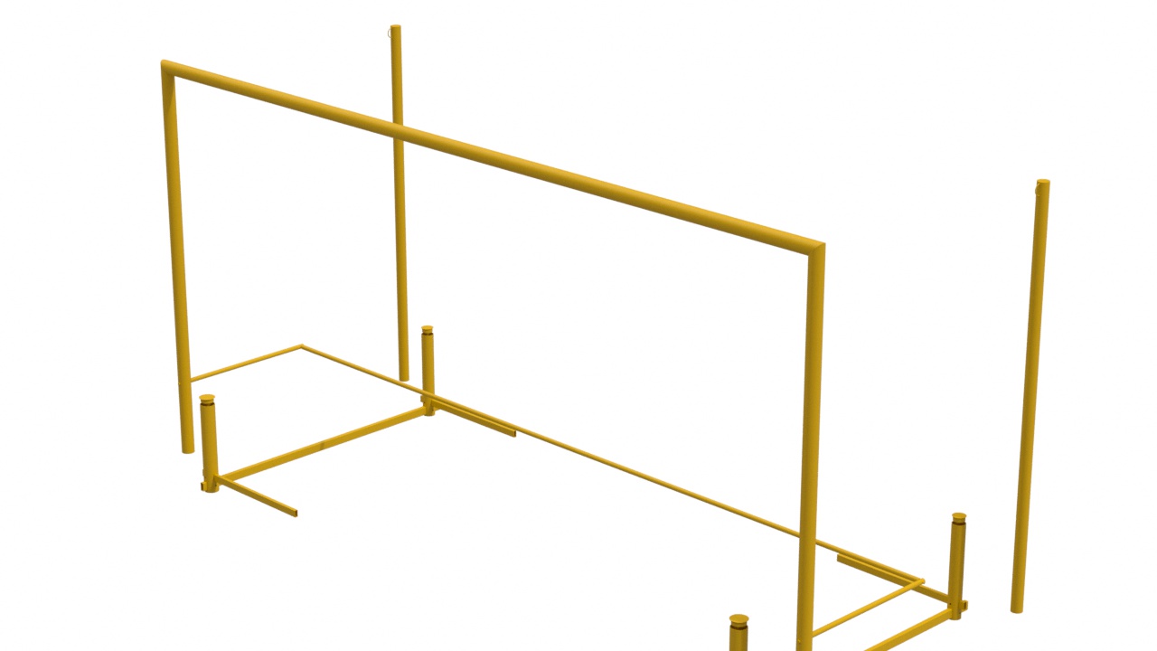 Ворота для пляжного футбола 5,5х2,2 со стойками натяжения Glav 15.105.01 1280_720