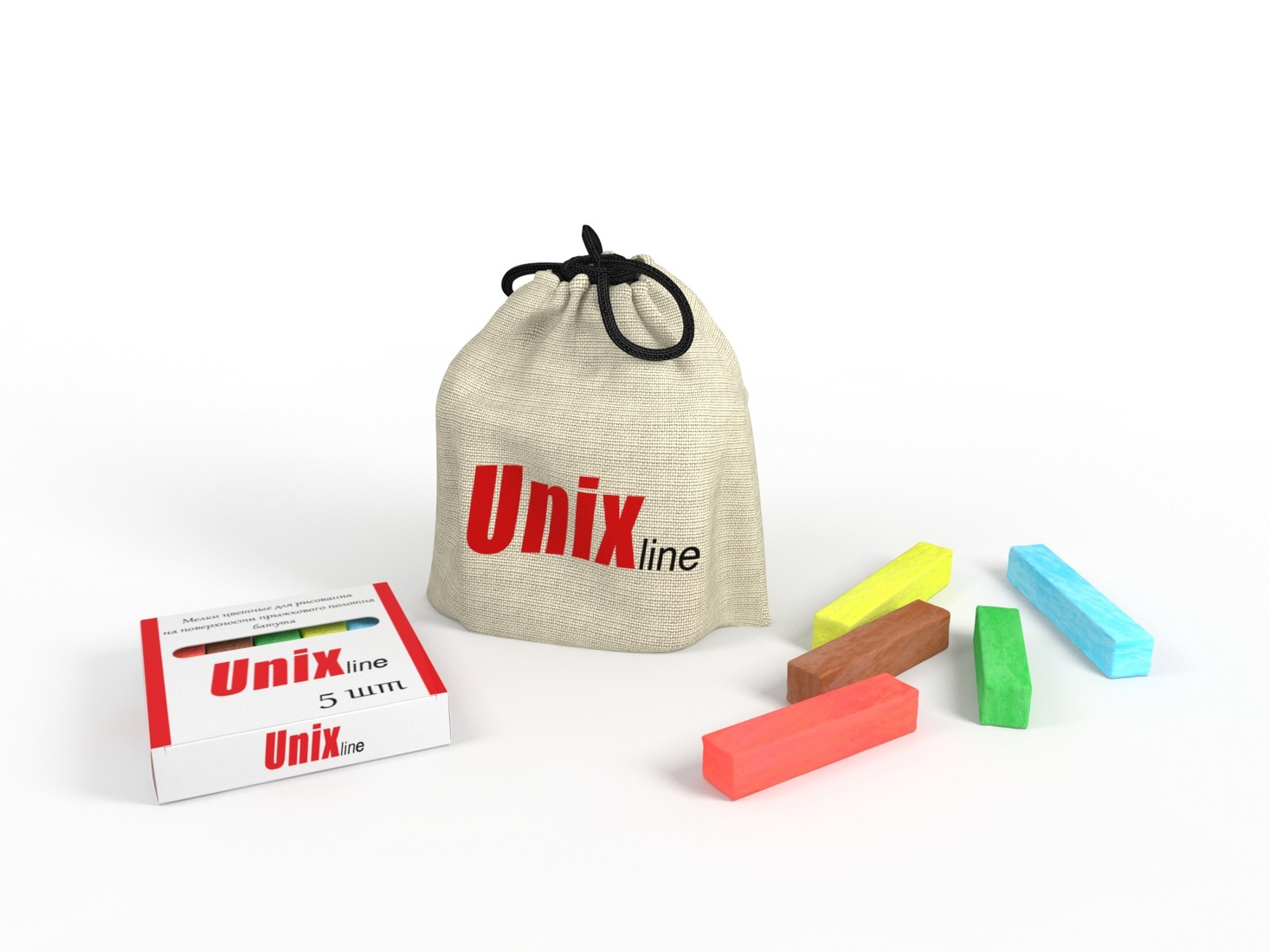 Мелки для рисования на батуте Unix line (5шт) TRUMEL5 1467_1100