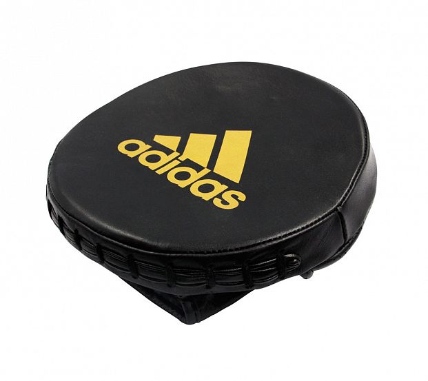 Лапы Speed Disk Punching Mitt Leather черно-золотые Adidas adiSDP01 621_553