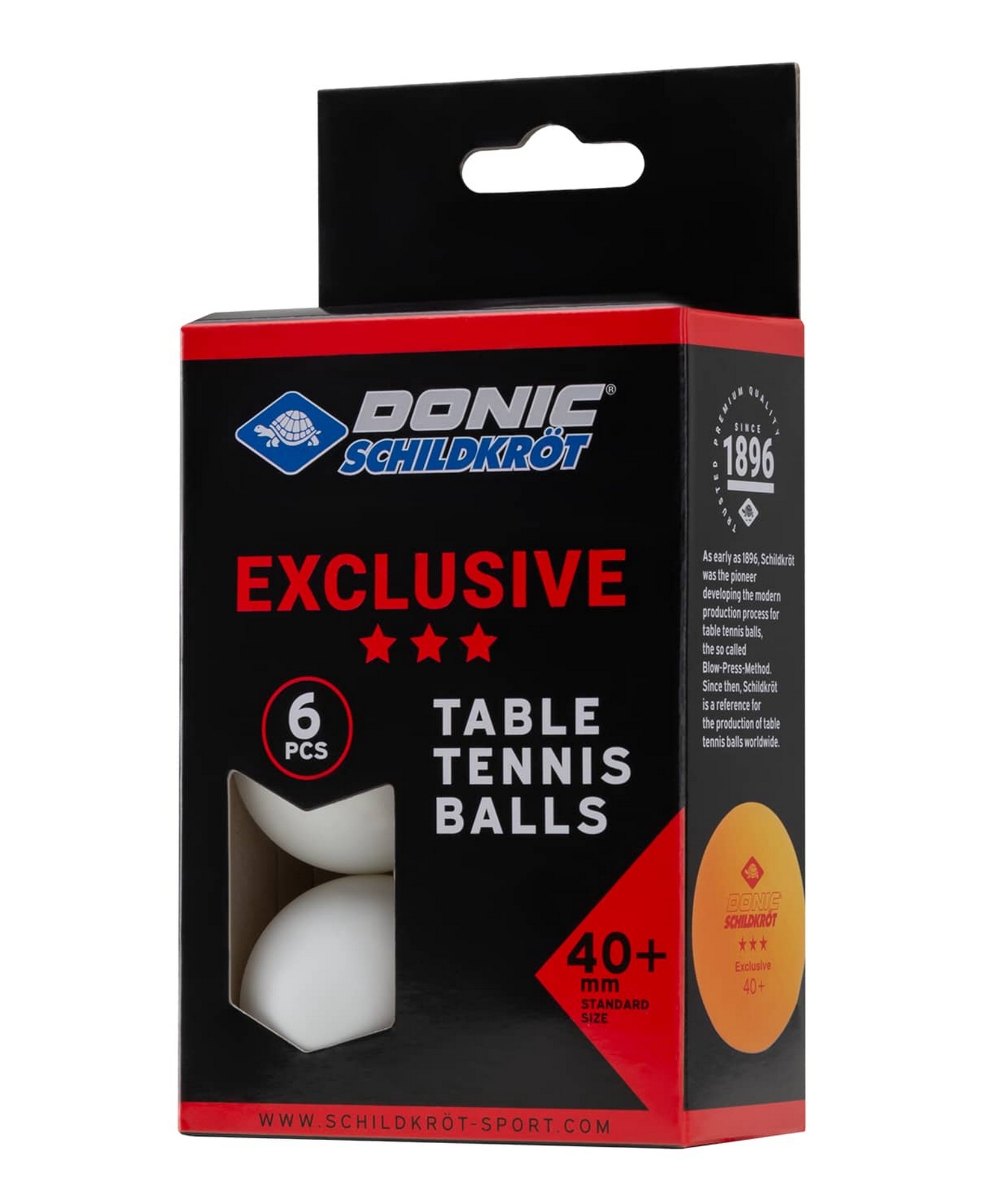 Мяч для настольного тенниса Donic 3* Exclusive, 6 шт белый 1663_2000