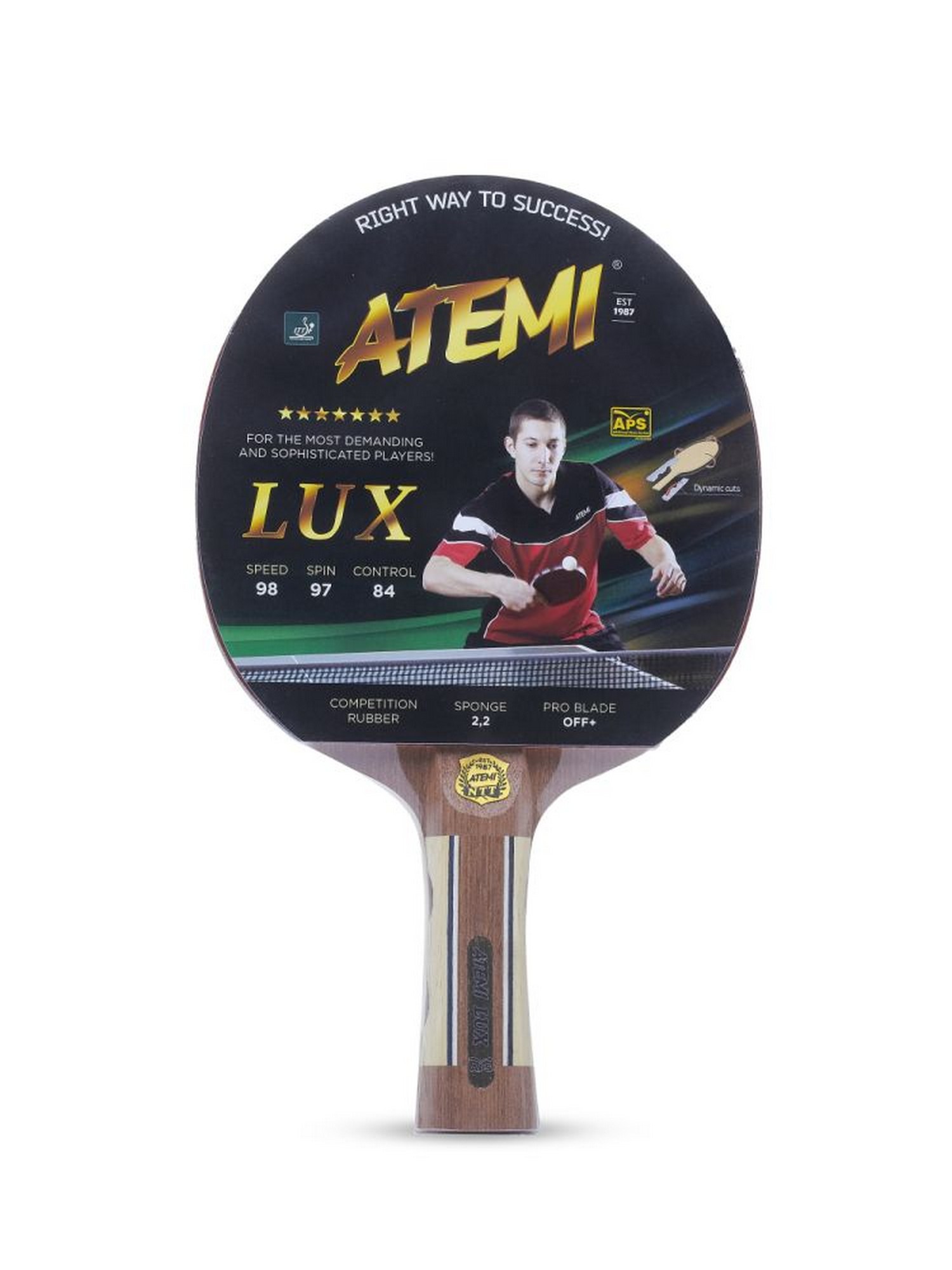 Набор для настольного тенниса Atemi Lux (1ракетка+кейс+2 мяча***) 1500_2000