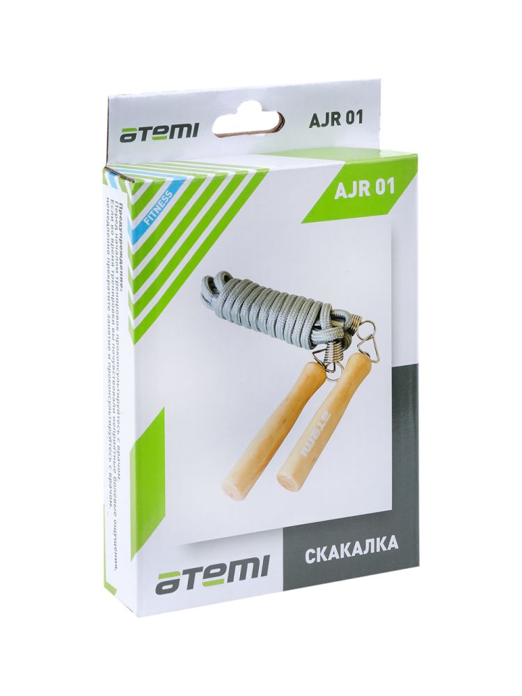 Скакалка Atemi AJR01, деревянные ручки, ПП шнур, 2,8 м 750_1000