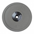 Диск бампированный обрезиненный Foreman D50 мм 5 кг FM\BM-5KG\GY серый 120_120