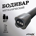 Бодибар 6кг, наконечник серый Fitex Pro FTX-1137-6kg 120_120