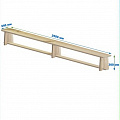 Скамейка гимнастическая 2500 мм ЭКОНОМ (щит дерево) ножки дерево Dinamika 120_120